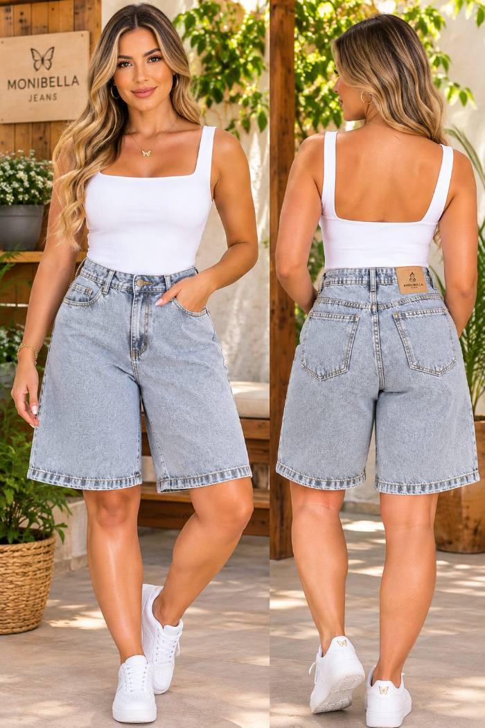 Bermuda Jeans Feminina